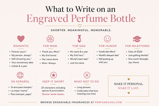 What to Write on an Engraved Perfume Bottle