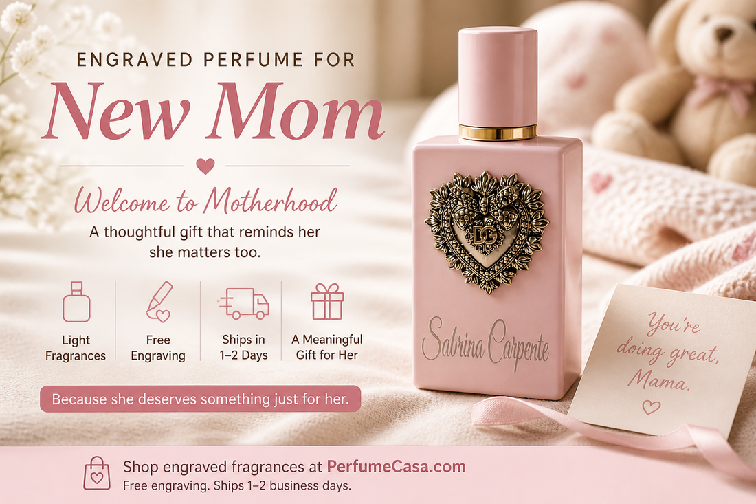 Engraved Perfume for New Mom — Welcome to Motherhood