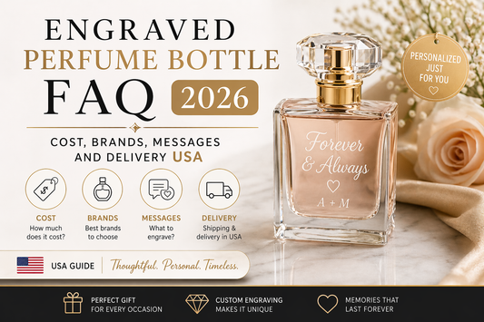 Engraved Perfume Bottle FAQ 2026 — Cost, Brands, Messages and Delivery USA