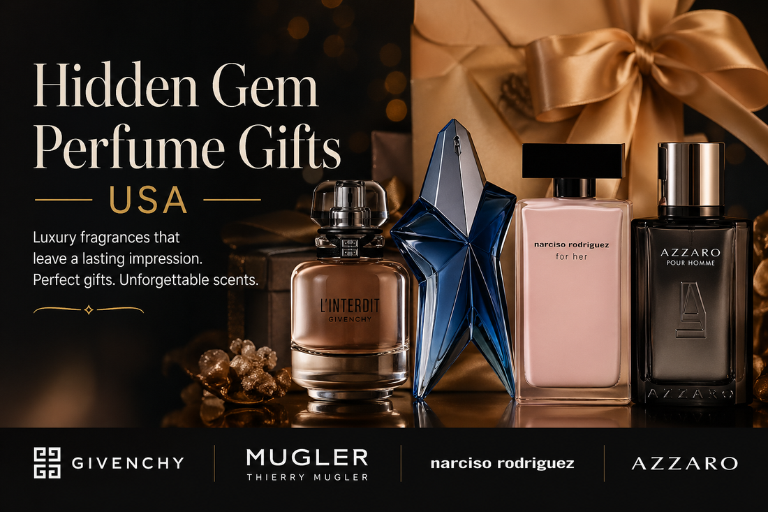 Engraved Givenchy, Thierry Mugler, Narciso Rodriguez, Azzaro — Hidden Gem Perfume Gifts USA