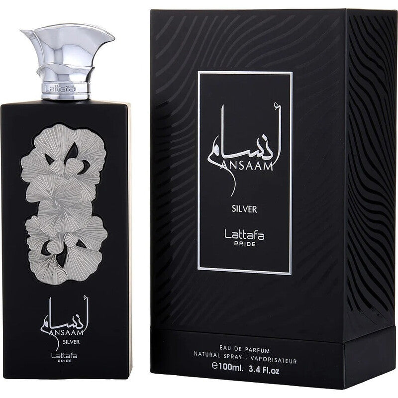 Ansaam Silver  by LATTAFA 3.4oz EDP Spray for UNISEX