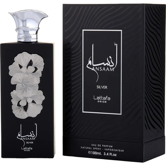 Ansaam Silver  by LATTAFA 3.4oz EDP Spray for UNISEX