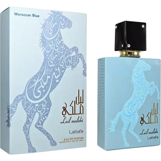 Lail Maleki Morrocan Blue by Lattafa  3.4oz EDP Spray for UNISEX