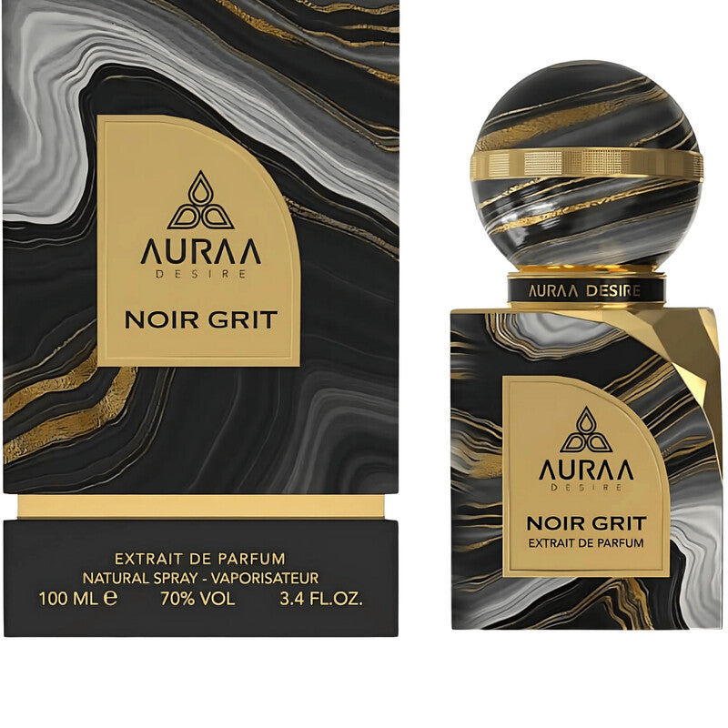 Noir Grit  by AURAA DESIRE 3.4oz Extrait de Parfum Spray for UNISEX